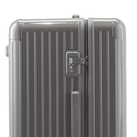 Essential Trunk Plus Large Lightweight Suitcase | gloss Slate grey Essential Trunk Plus Large Lightweight Suitcase | gloss Slate grey