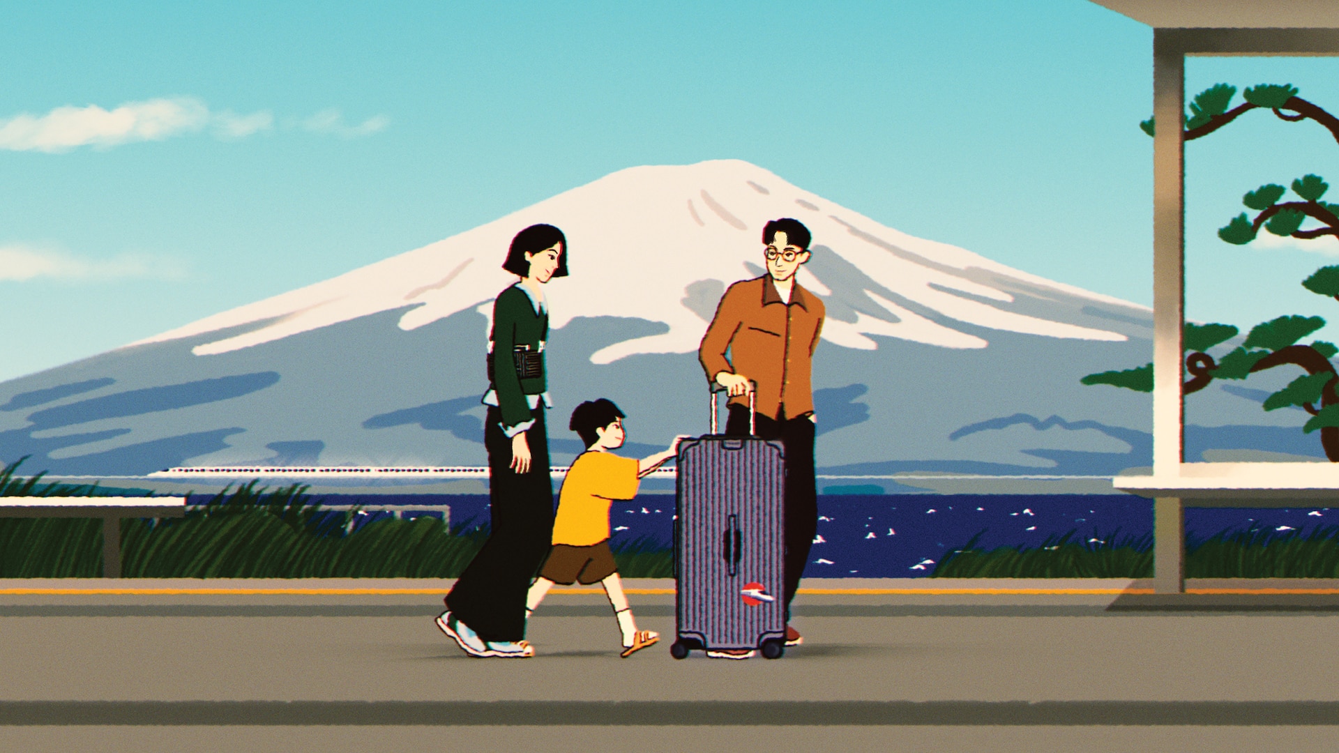 Vídeo de una familia con una maleta trunk Essential de RIMOWA y un bolso Groove Crossbody Small