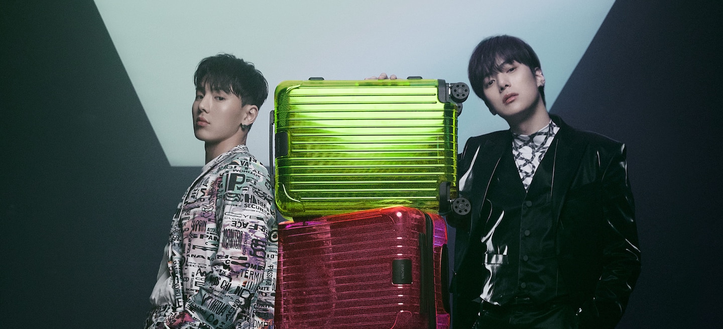 RIMOWA NEON COLLECTION FEATURED BY  SHOWNU & MINHYUK’S W KOREA EDITORIAL