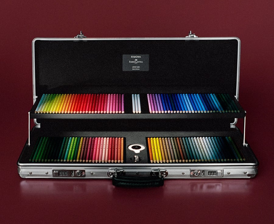 La mallette Artist Case RIMOWA&nbsp;&times;&nbsp;Faber-Castell&nbsp;: Le nouveau compagnon de vos aventures cr&eacute;atives.