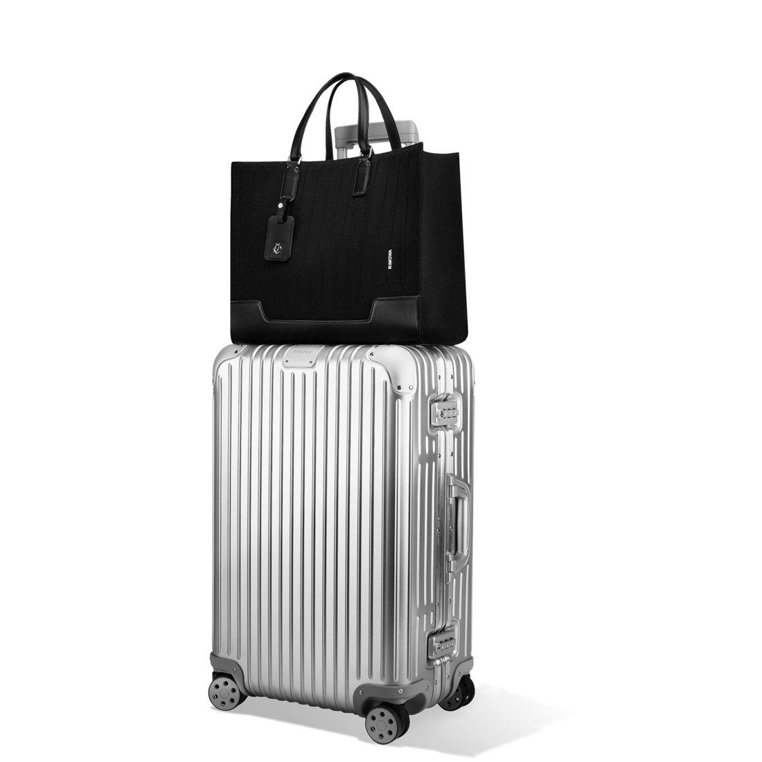 Shop Rimowa Canvas & Leather In Schwarz