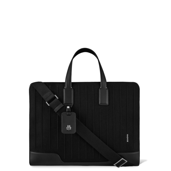 Shop Rimowa Canvas & Leather In Black