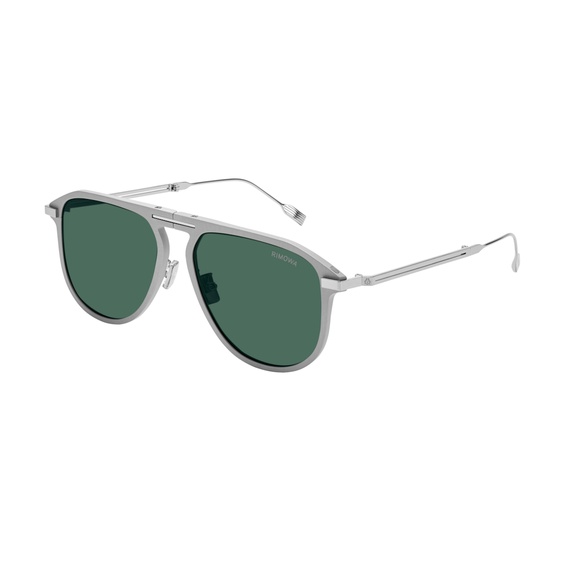 Faltbare Piloten Sonnenbrille Silber Matt image number 3
