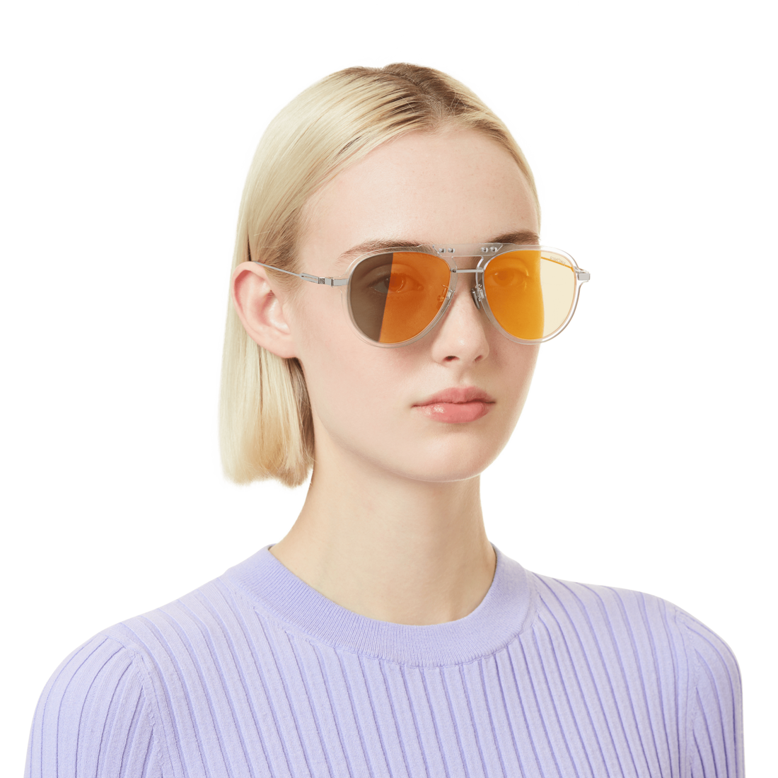 Transparente Piloten Sonnenbrille image number 4