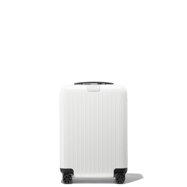 white rimowa luggage