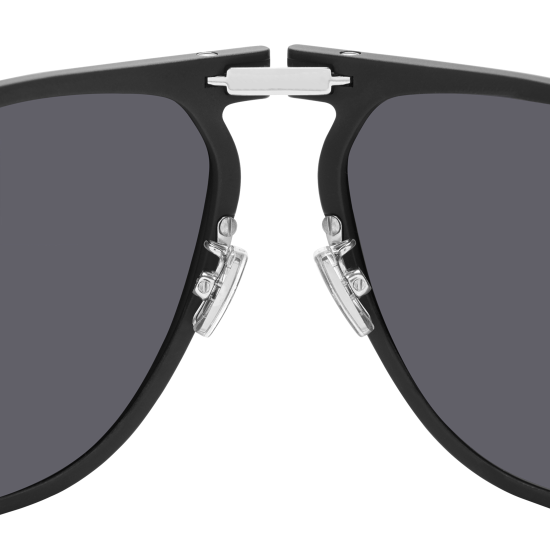 Pilot Foldable Matte Black Sunglasses image number 5