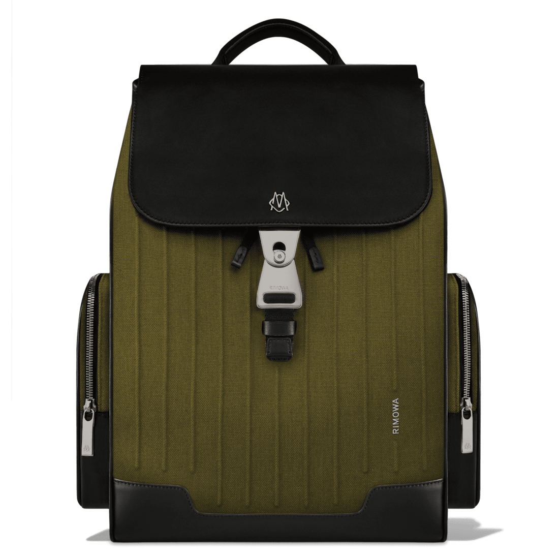 Flap Backpack Large in Leather & Canvas | Cactus Green | RIMOWA