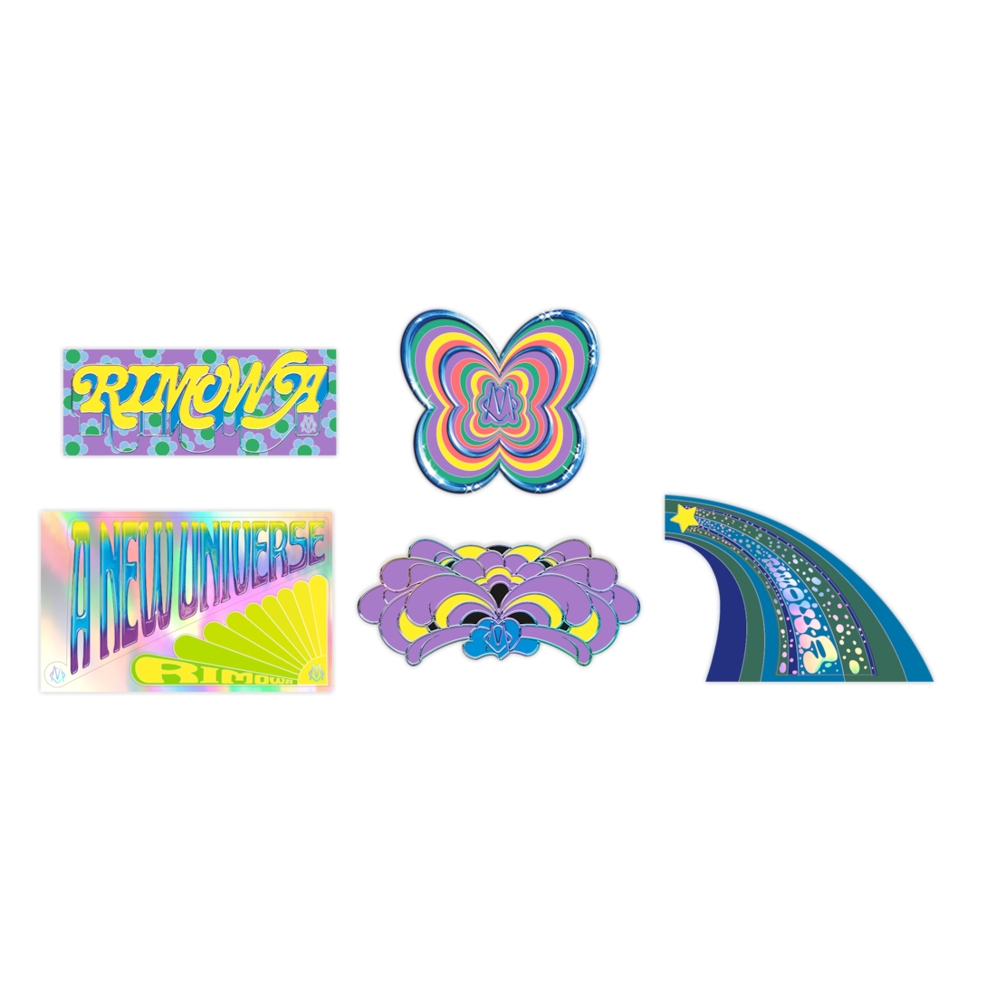 Iridescent Stickers Set image number 1