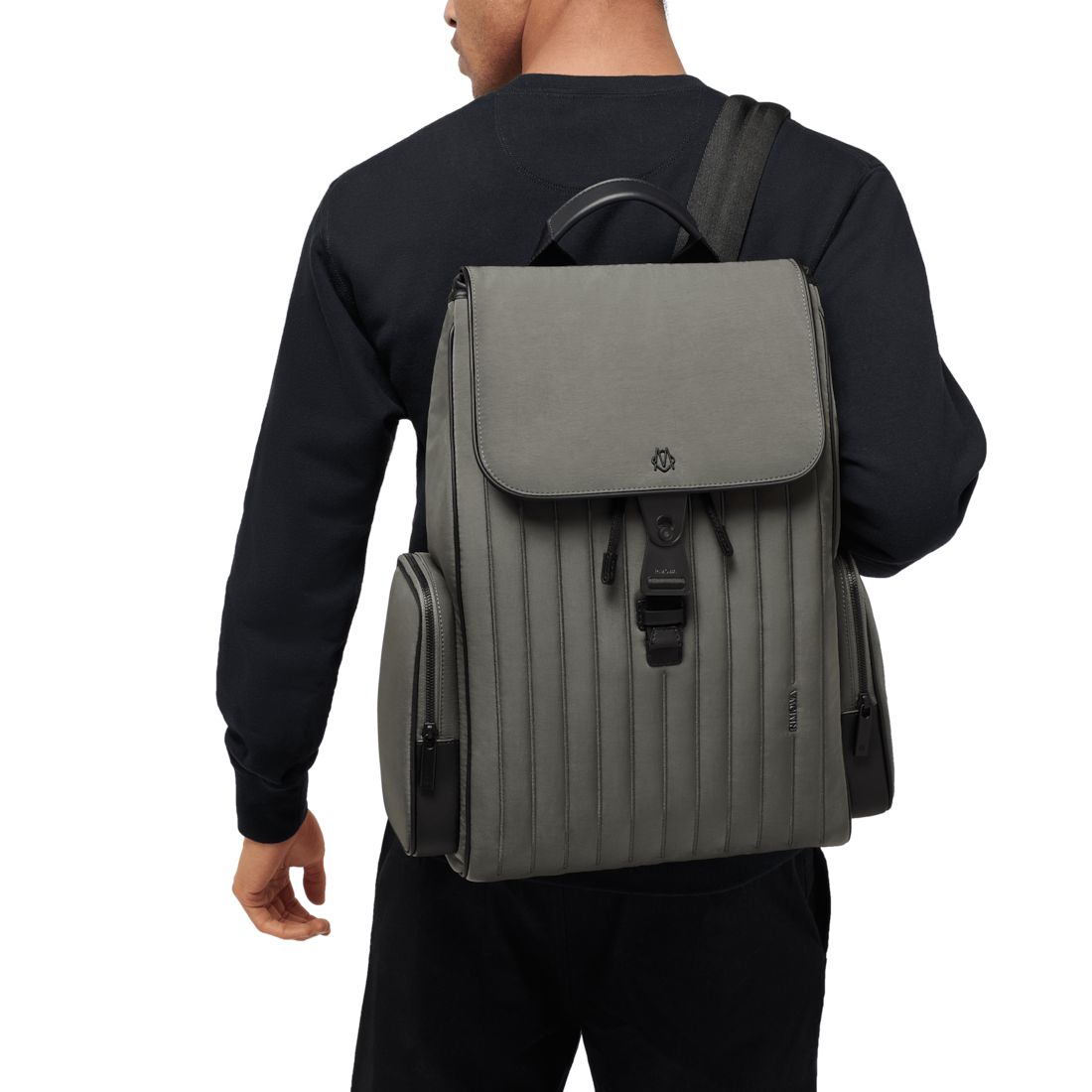 Shop Rimowa Nylon Flap Backpack Large In Schiefergrau In Slate Grey