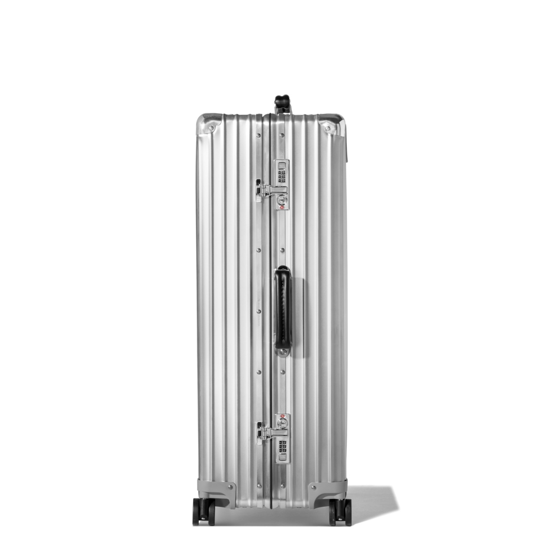 Classic Check-In L Aluminum Suitcase, Silver