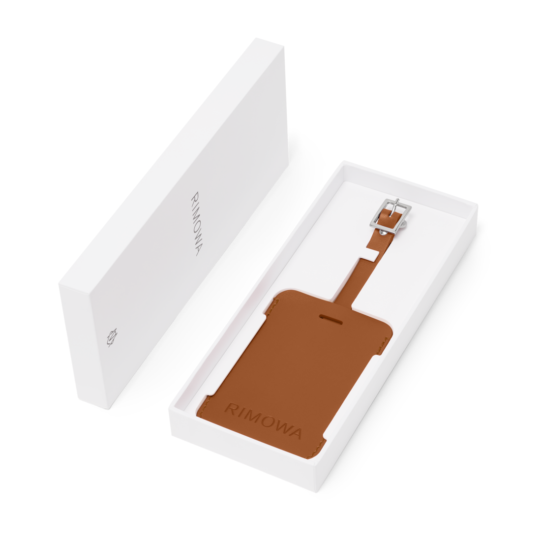 Cognac Brown Personalized Leather Luggage Tag | RIMOWA