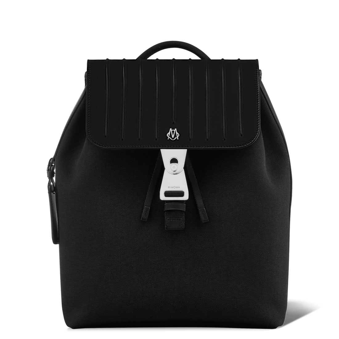 Flap Backpack Medium in Leather & Canvas | Black | RIMOWA