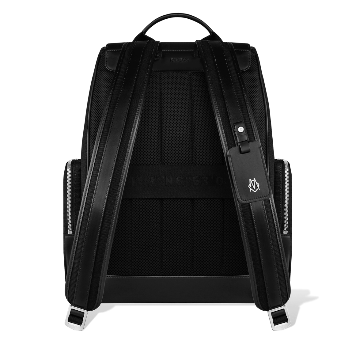 Flap Backpack Large in Leather & Canvas | Black | RIMOWA