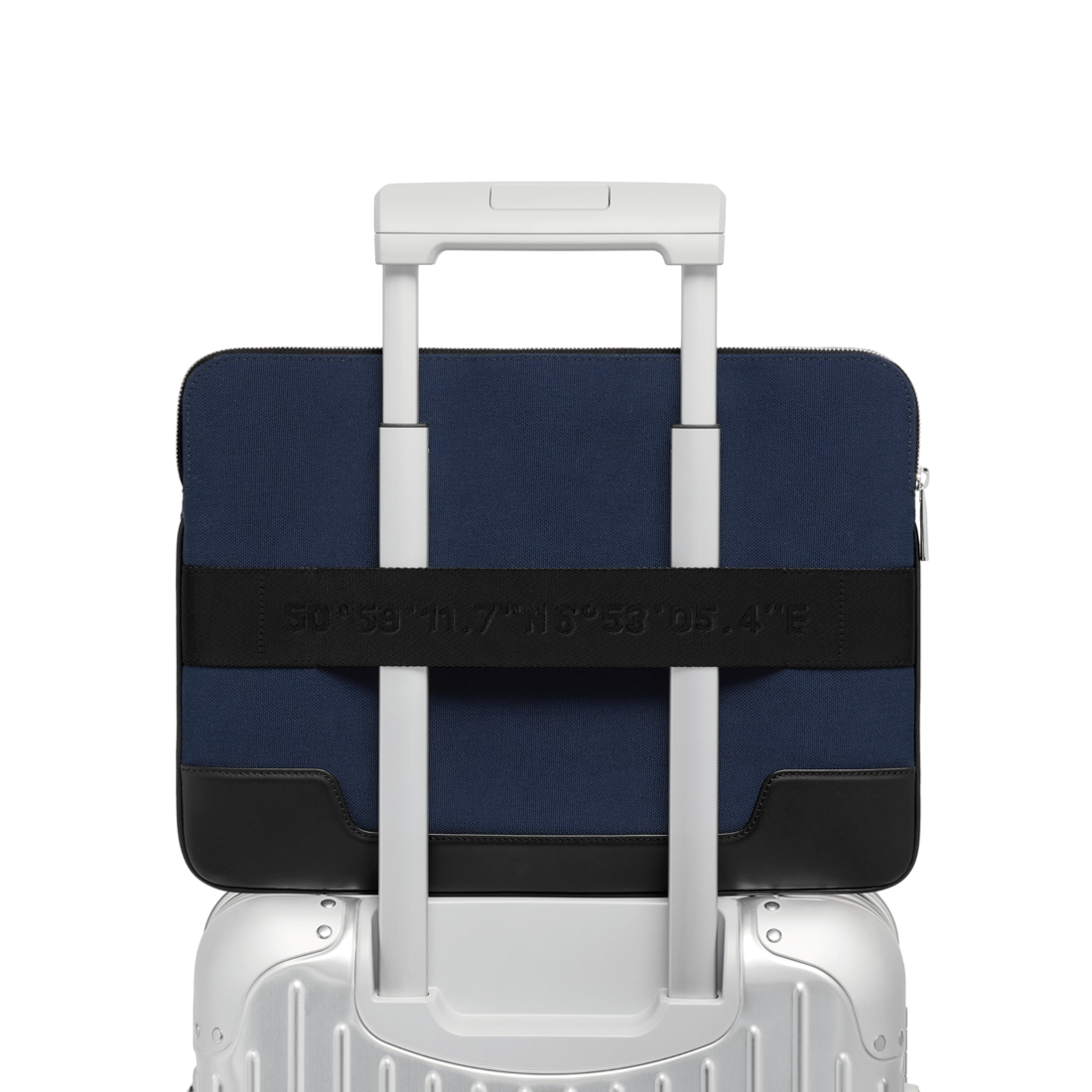 Shop Rimowa Canvas Flat Pouch In Navy Blue In Marineblau