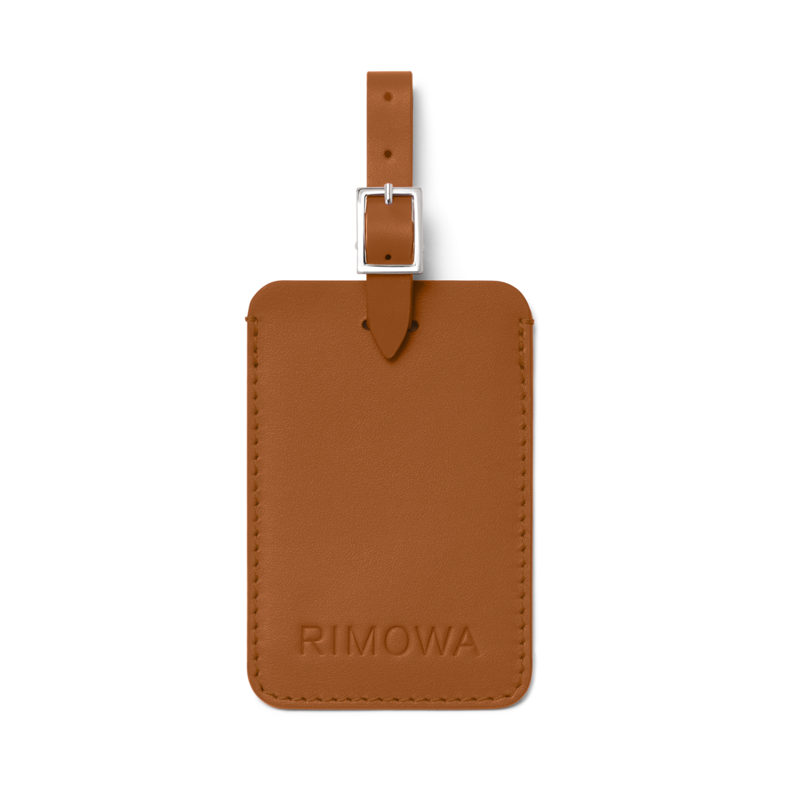 Cognac Brown Personalized Leather Luggage Tag | RIMOWA