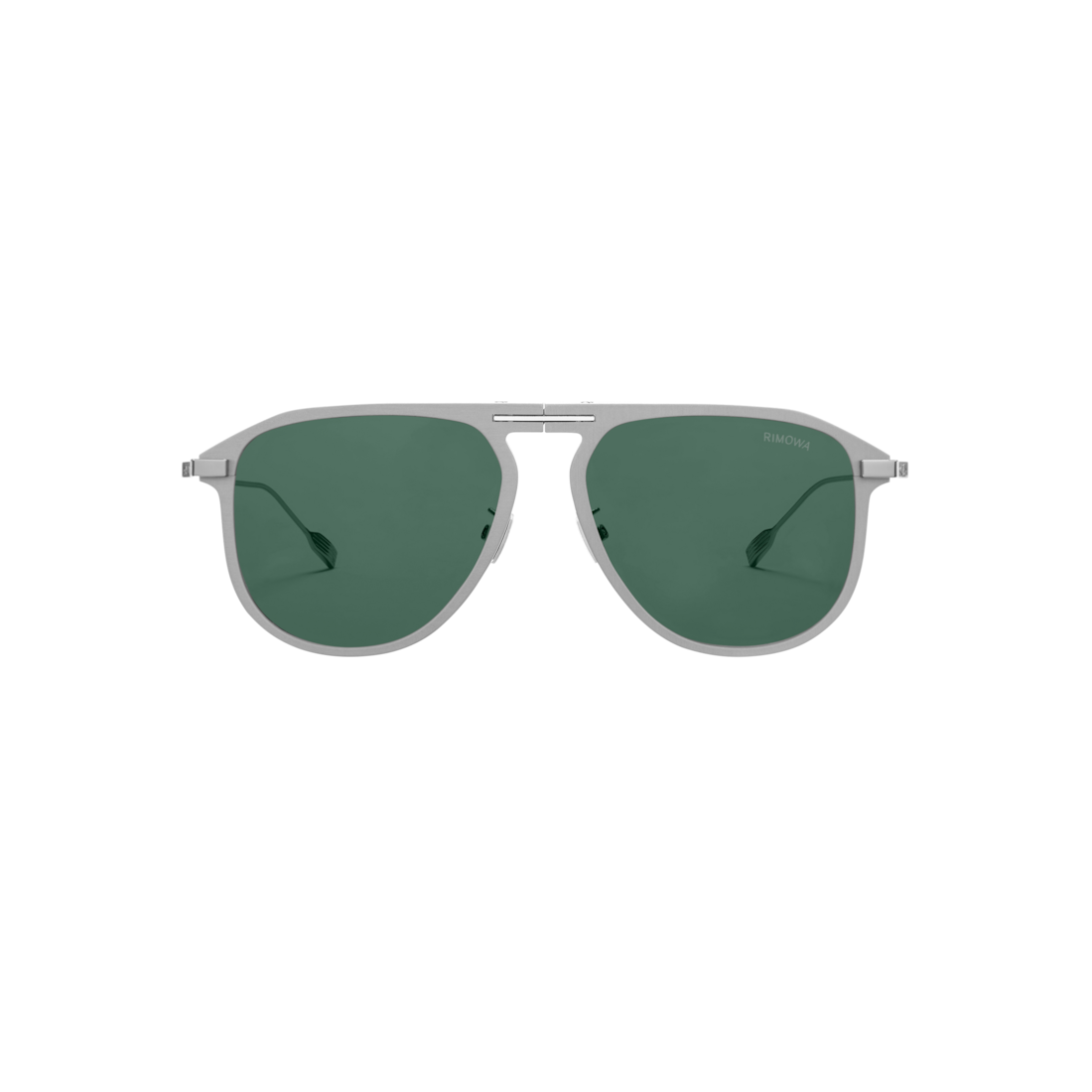 Faltbare Piloten Sonnenbrille Silber Matt image number 0