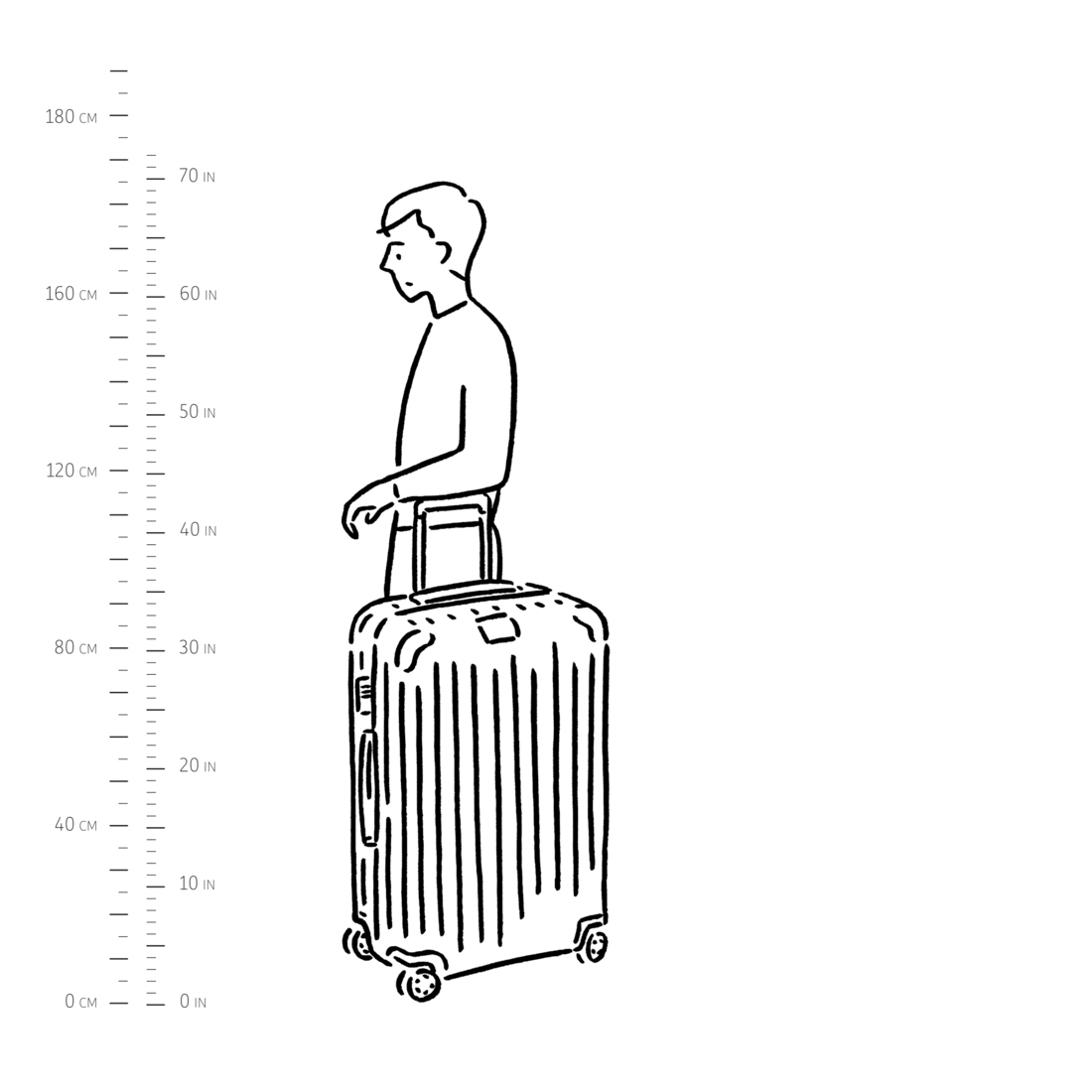 rimowa luggage size in cm