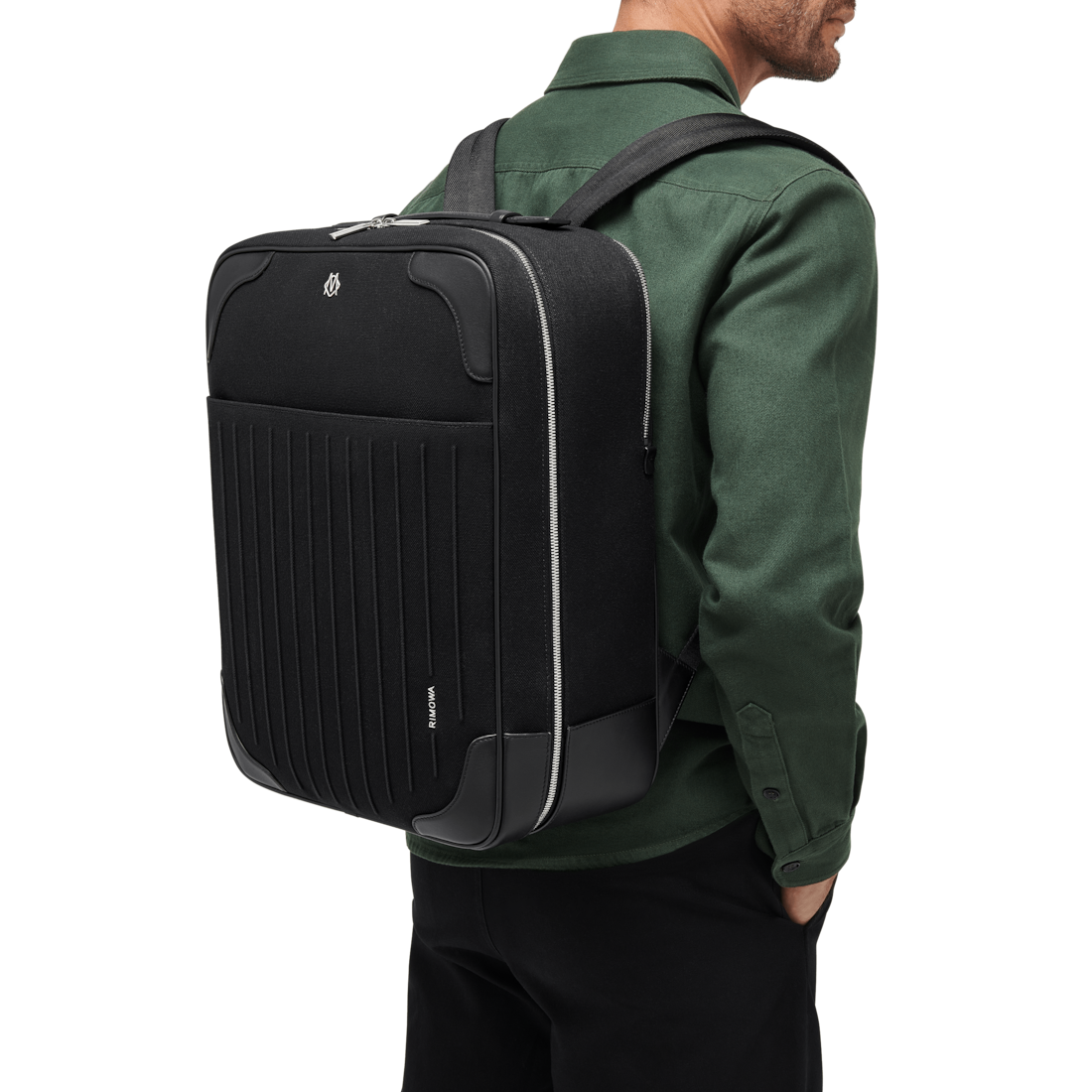 Shop Rimowa Canvas Reiserucksack In Schwarz In Black