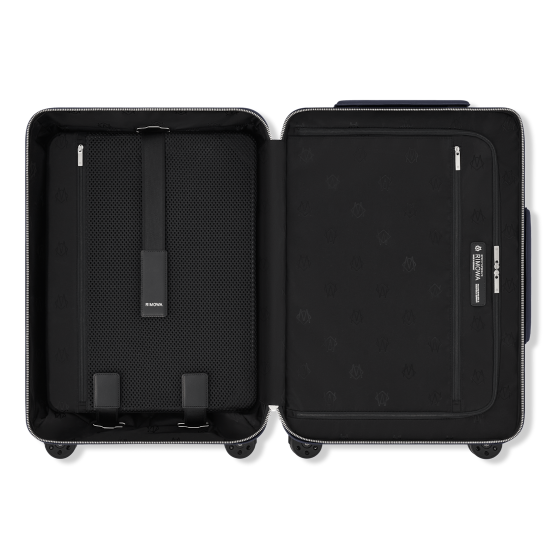 Distinct Cabin Leather Carry-On Suitcase | Navy Blue | RIMOWA