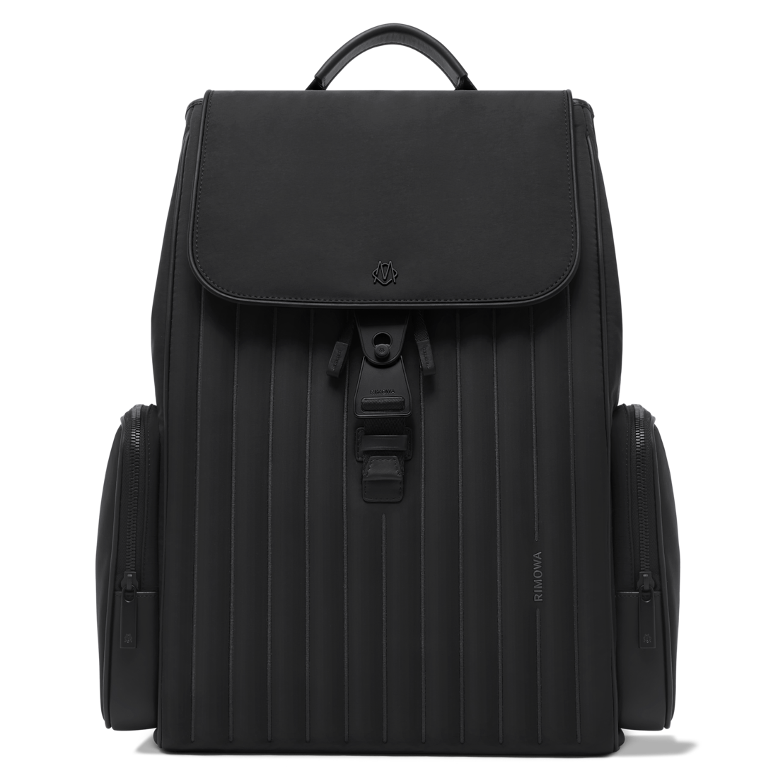 Flap Backpack Large in Nylon and Leather | Black | RIMOWA