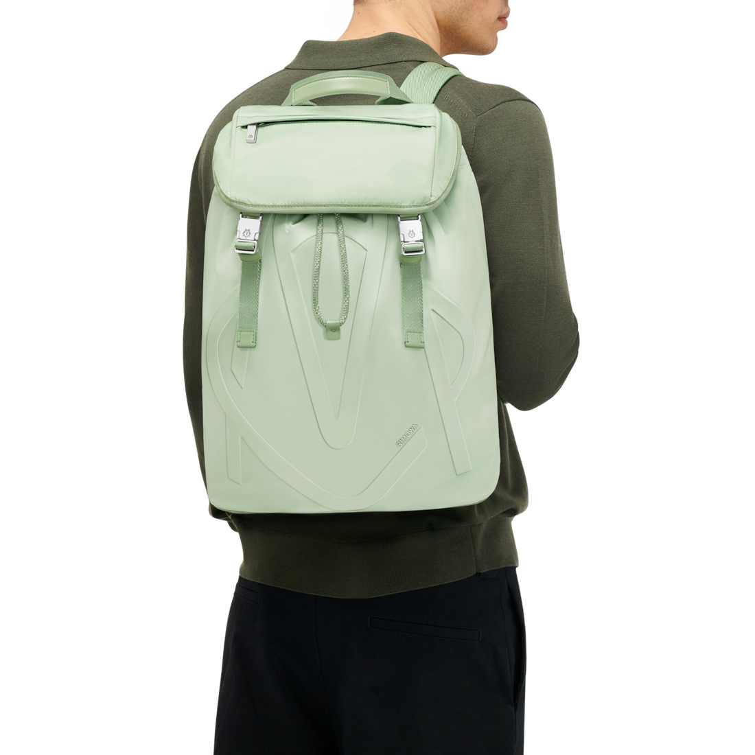 Shop Rimowa Flap Backpack Large In Mintgrün