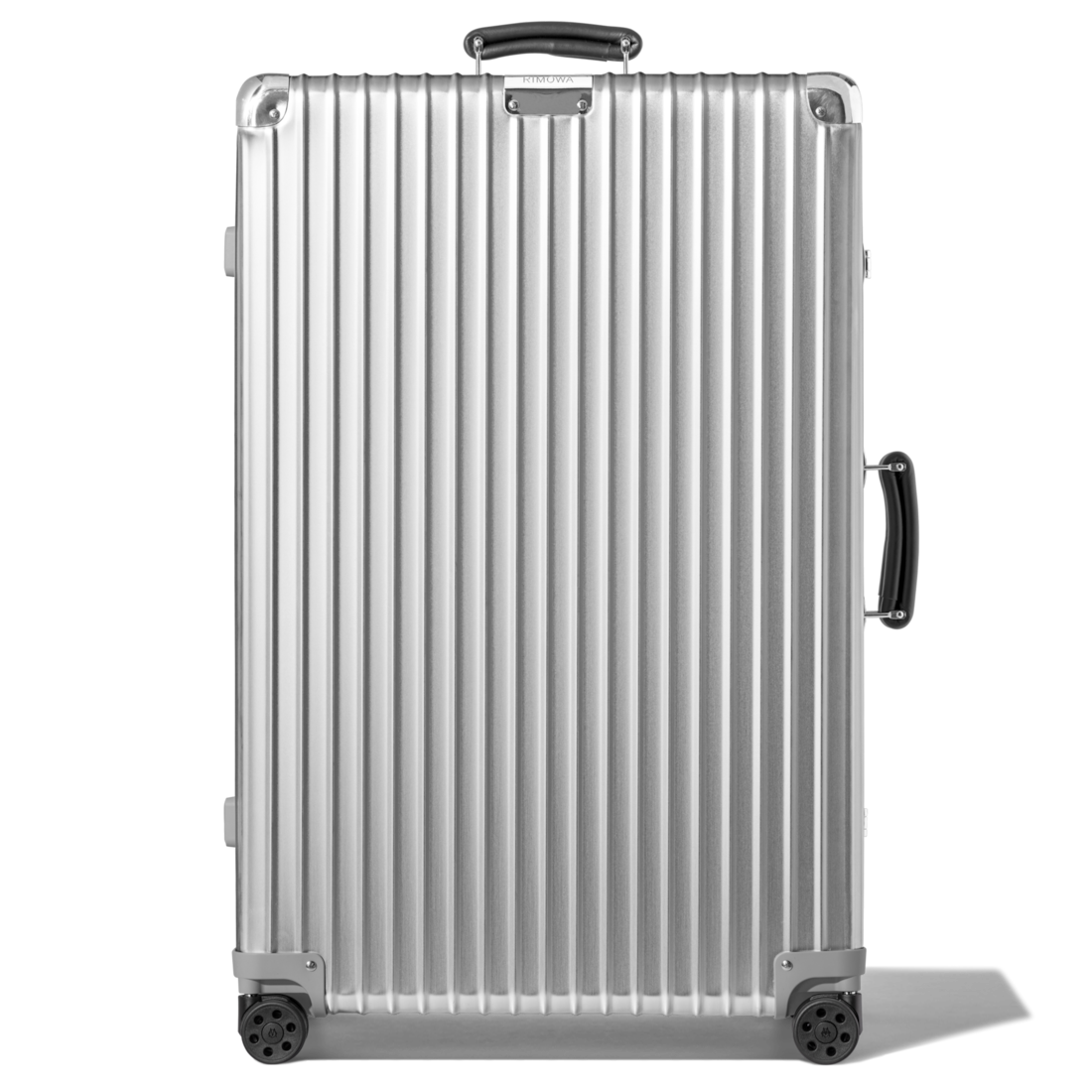 Classic Check-In L Aluminum Suitcase, Silver