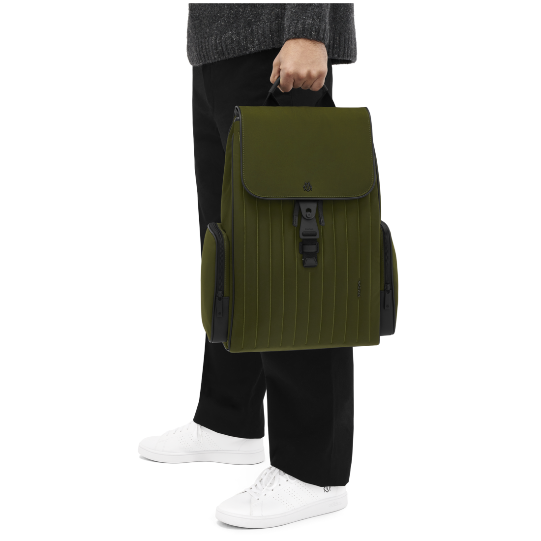 Shop Rimowa Nylon Flap Backpack Large In Khaki Green In Khaki_nylon