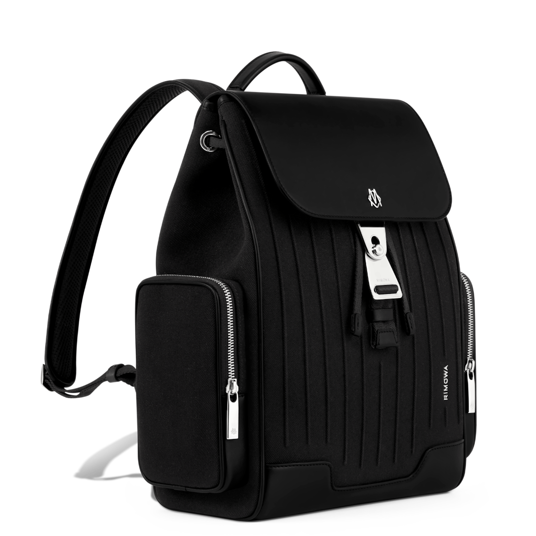 Shop Rimowa Canvas Flap Backpack Small In Black