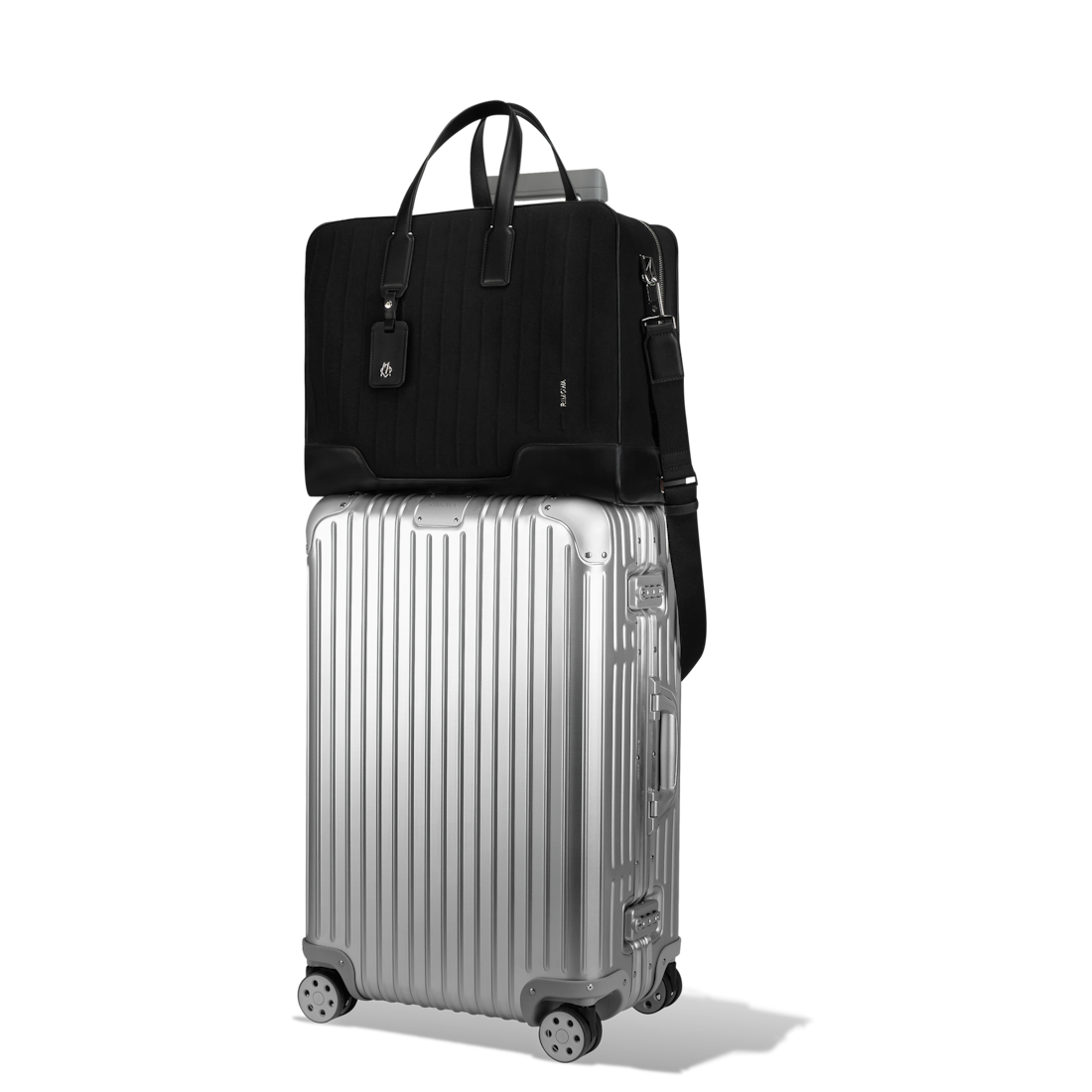 Shop Rimowa Canvas & Leather In Black