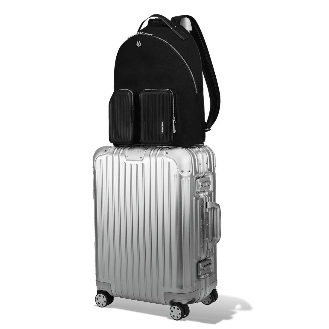 バックパック ミディアム レザー & キャンバス | ブラック | RIMOWA