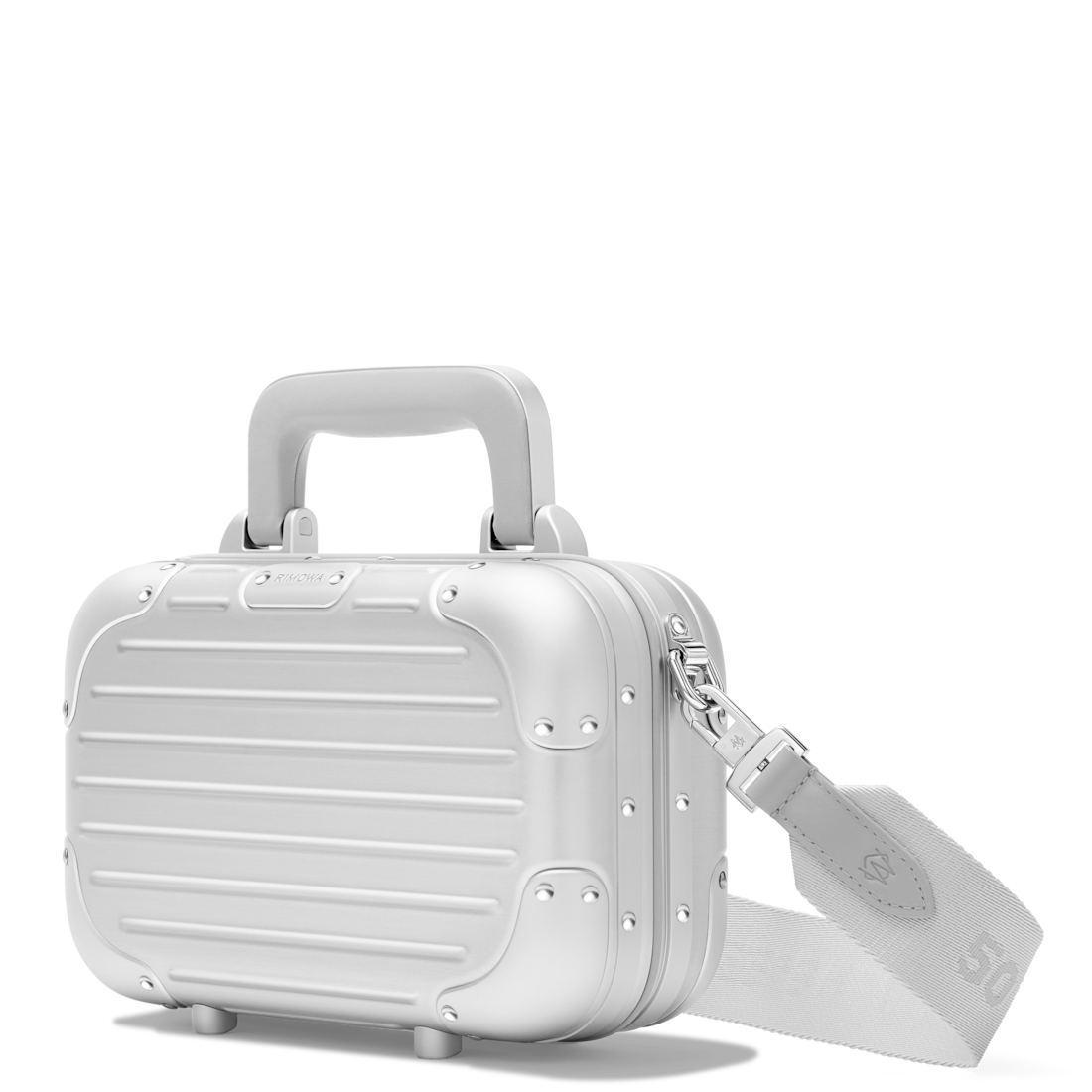 【未使用　RIMOWA ホワイト ミニポーチ】 Original - シルバーのアルミニウム製クロスボディバッグ