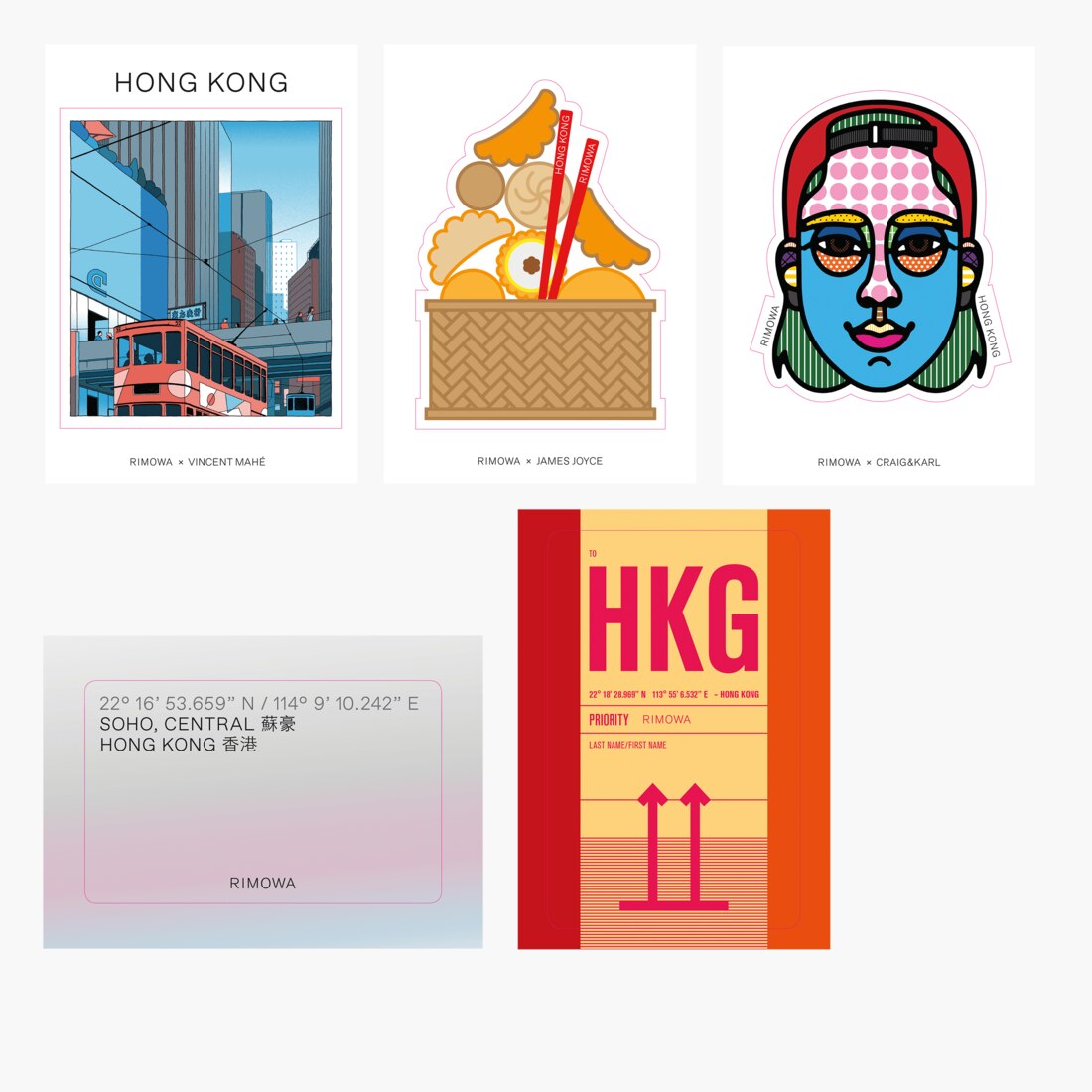 Hong Kong Sticker Set Luggage Stickers Rimowa