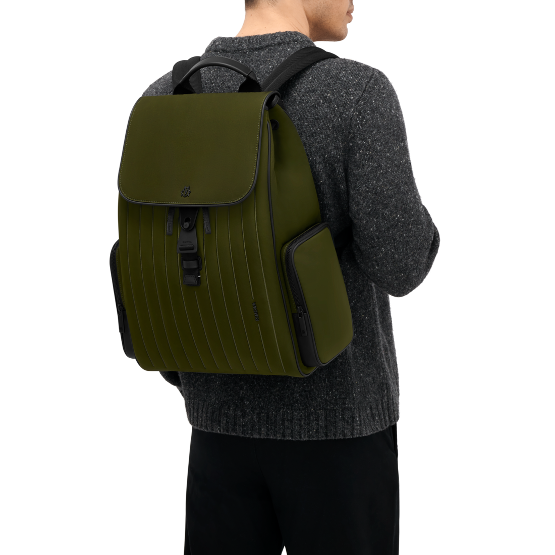 Shop Rimowa Nylon Flap Backpack Large In Khaki Green In Khaki_nylon