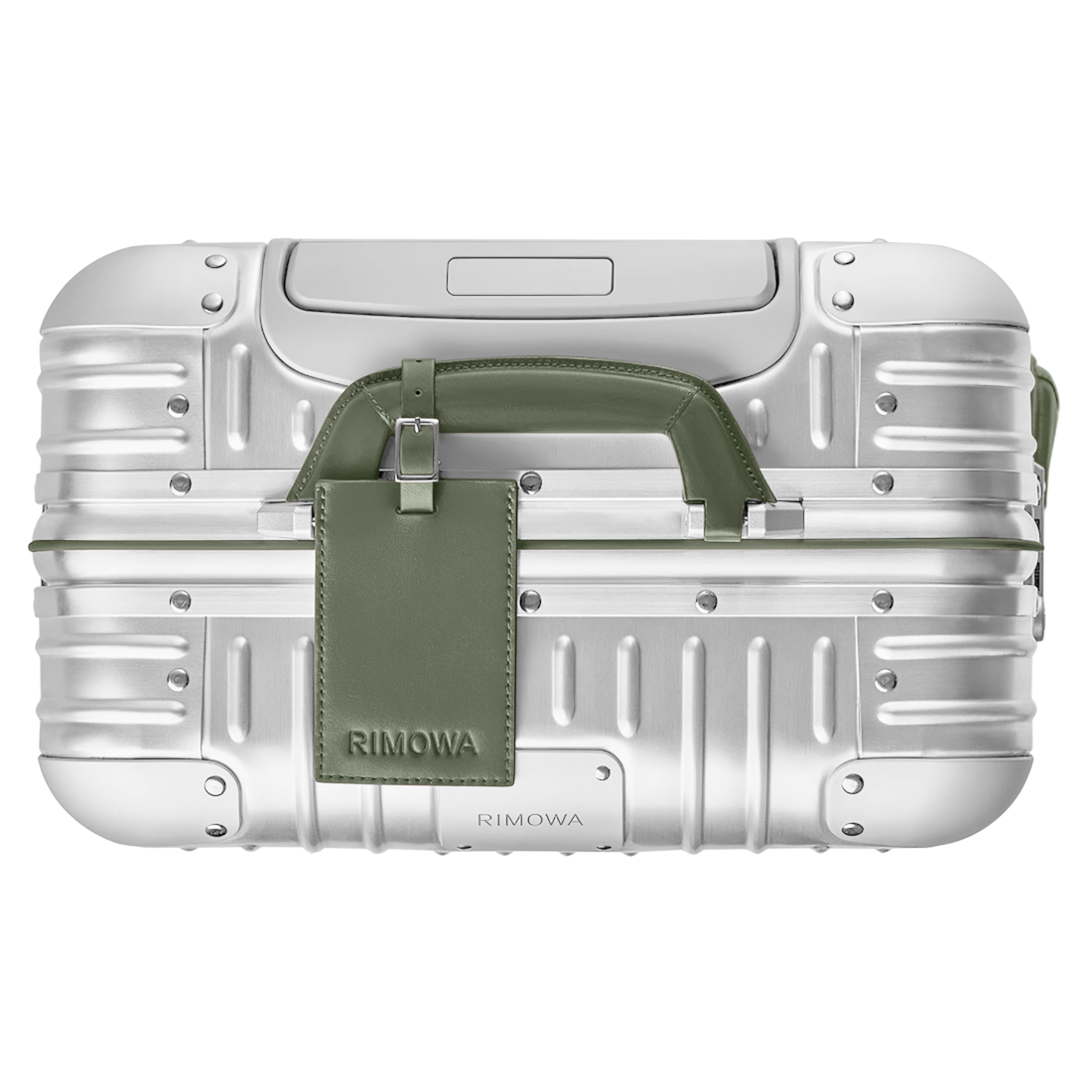 Original Cabin Twist Suitcase in Silver & Olive Green | RIMOWA Original Cabin Twist Suitcase in Silver & Olive Green | RIMOWA