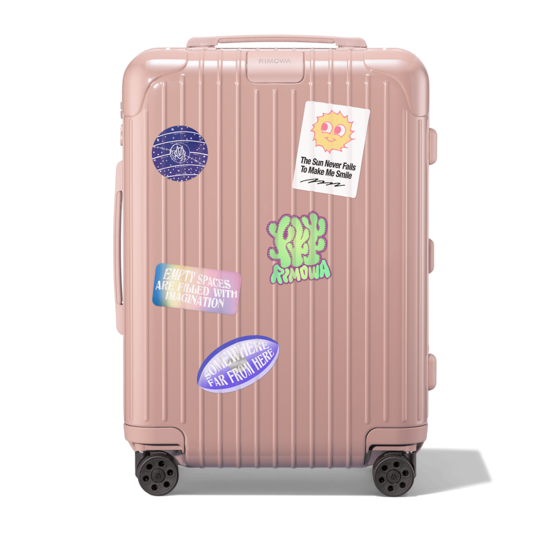 rimowa luggage with stickers