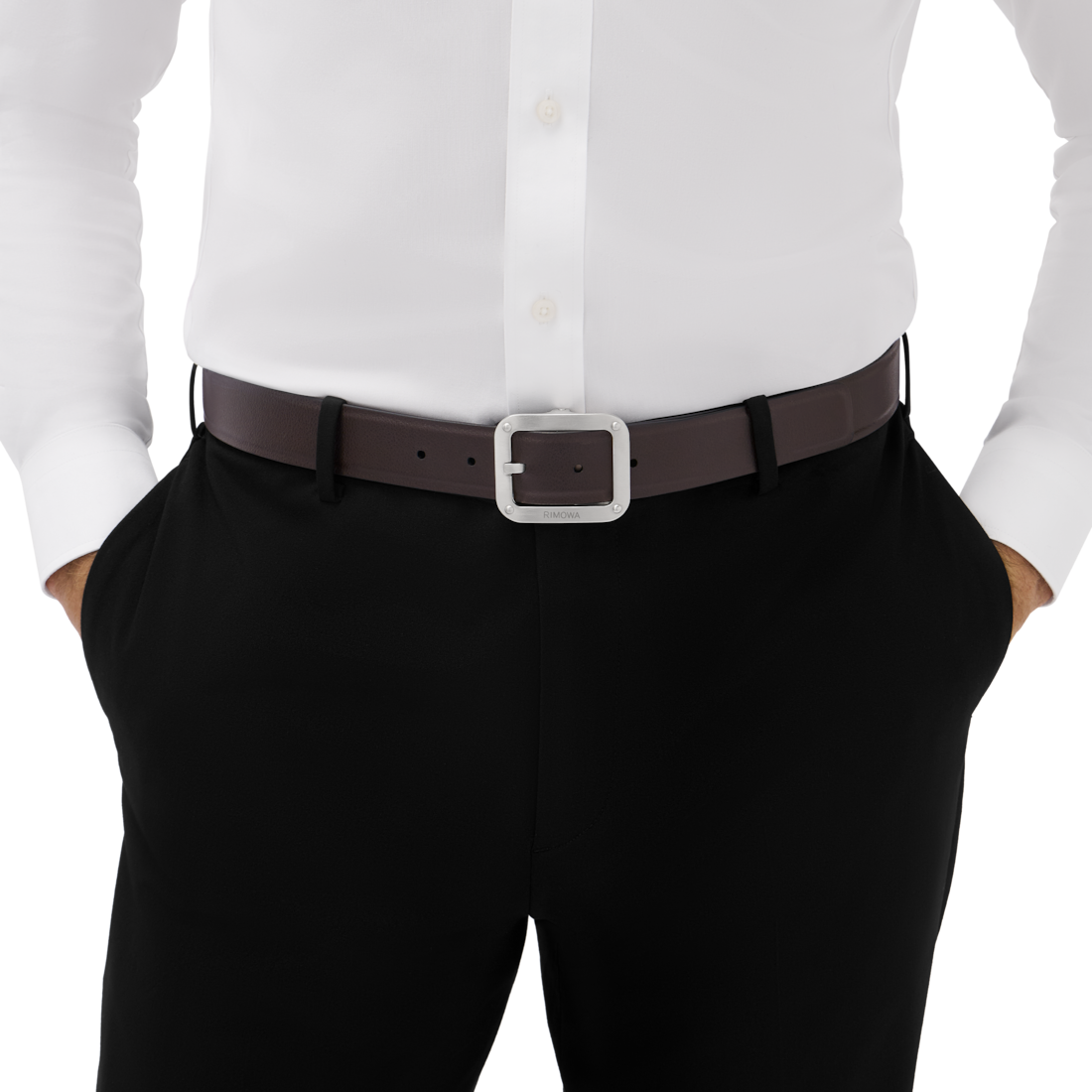 Cinto de Couro Reversível com Fivela de Pino image number 4