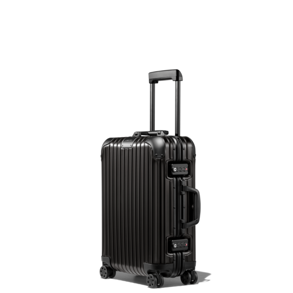 Schwarze Koffer Handgepack Trolleys Aufgabegepack Polycarbonat Aluminium Rimowa