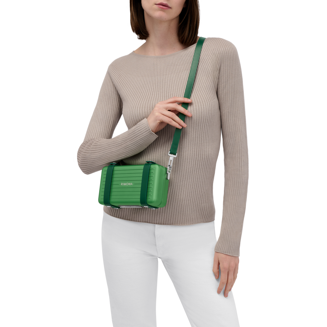 Personal Aluminium Cross Body Bag Emerald green RIMOWA
