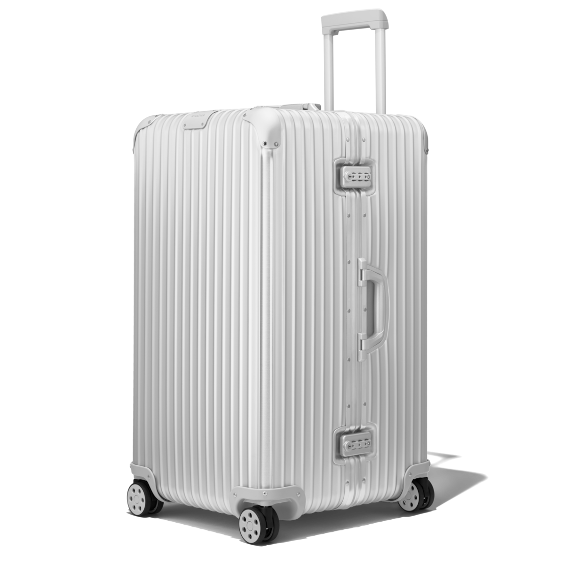 Original Trunk XL Large Aluminum Suitcase, Silver