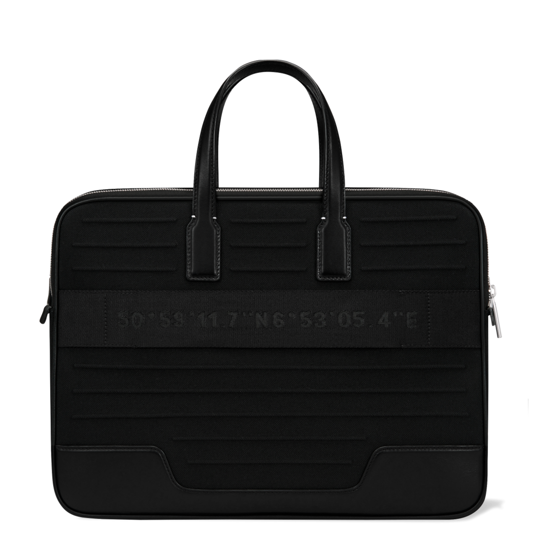 Briefcase in Leather & Canvas | Black | RIMOWA