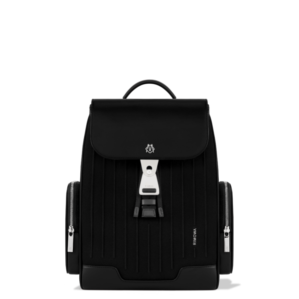 Shop Rimowa Canvas Flap Backpack Small In Black