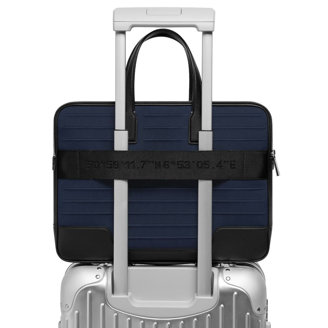 Shop Rimowa Canvas Briefcase In Navy Blue