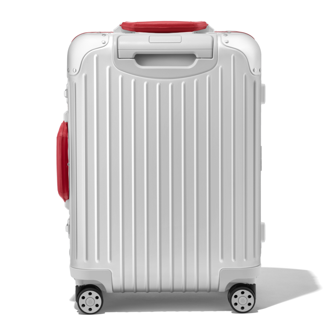Original Cabin Twist Suitcase in Silver & Red | RIMOWA Original Cabin Twist Suitcase in Silver & Red | RIMOWA