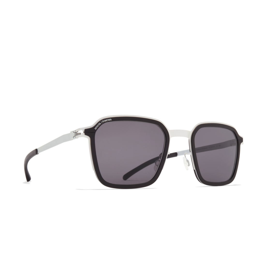 RIMOWA × MYKITA - Square Sunglasses - Silver & Black | RIMOWA
