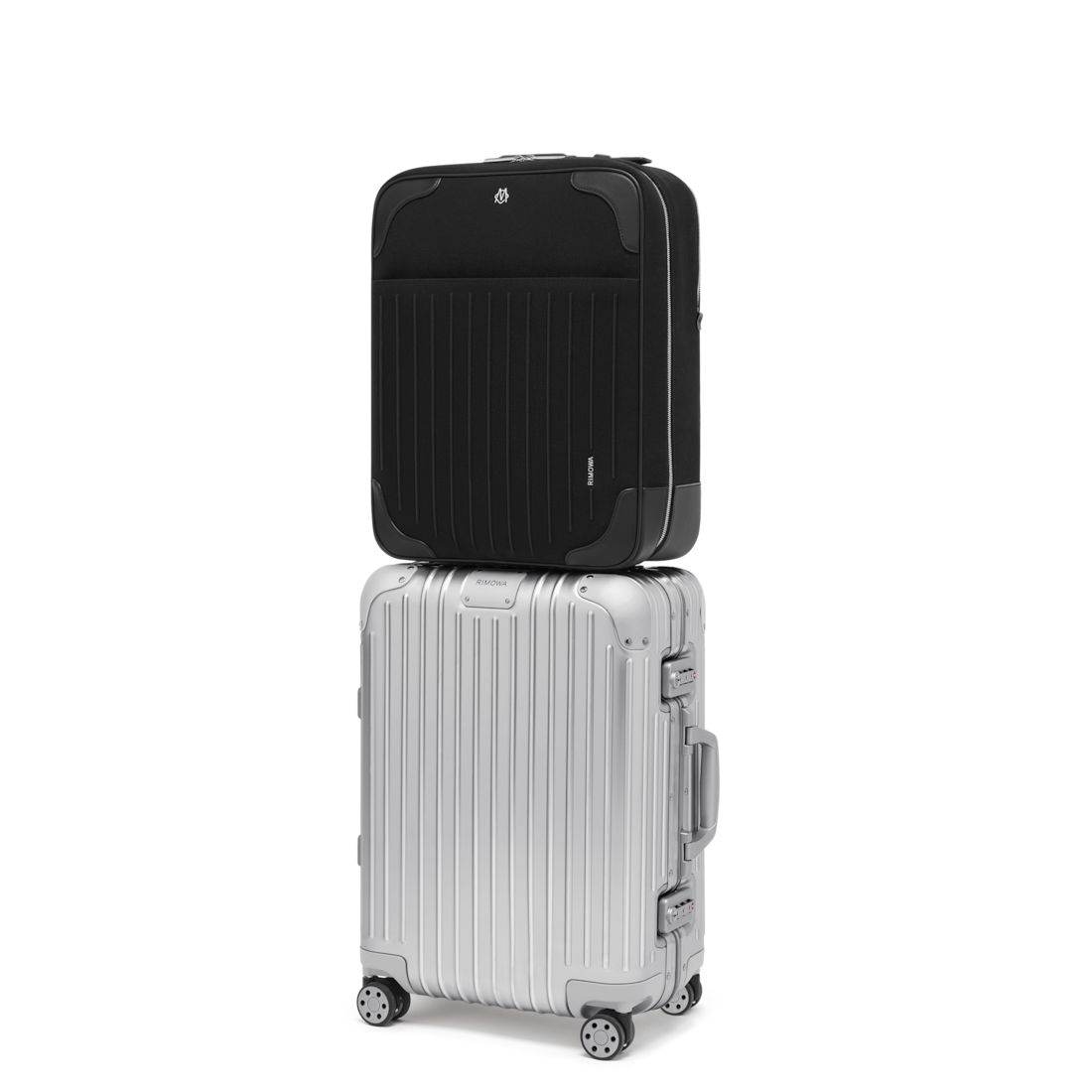 Shop Rimowa Canvas & Leather In Black