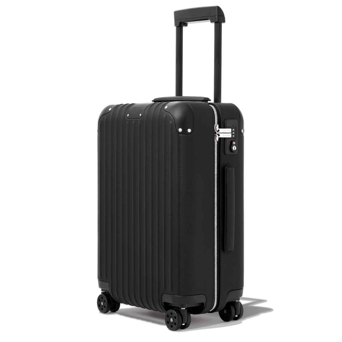 Distinct Cabin Leather Carry-On Suitcase, Black