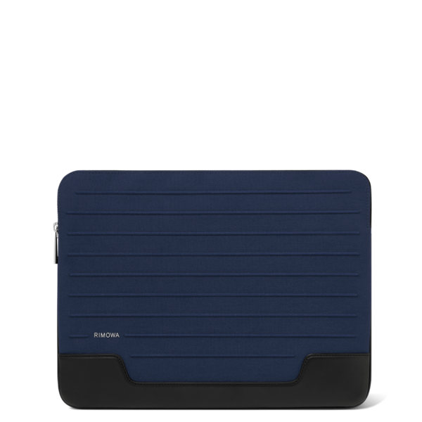 Shop Rimowa Canvas Flat Pouch In Navy Blue In Marineblau