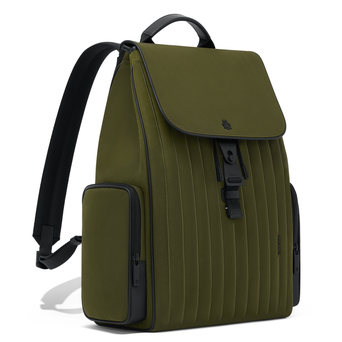 Shop Rimowa Nylon Flap Backpack Large In Khaki Green In Khaki_nylon
