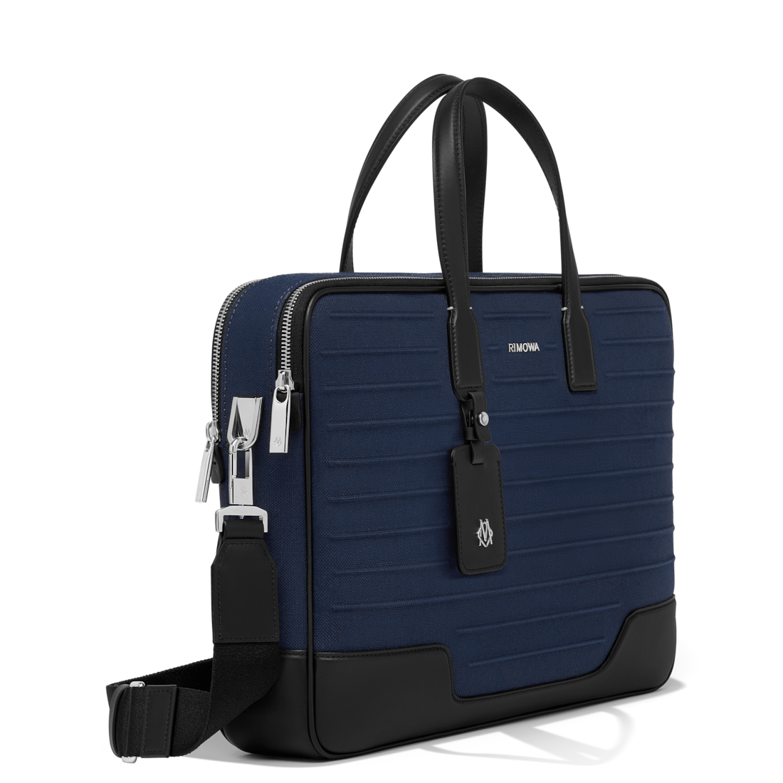 Shop Rimowa Canvas & Leather In Navy Blue