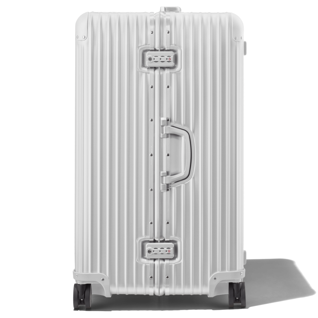 Original Trunk XL Large Aluminum Suitcase, Silver